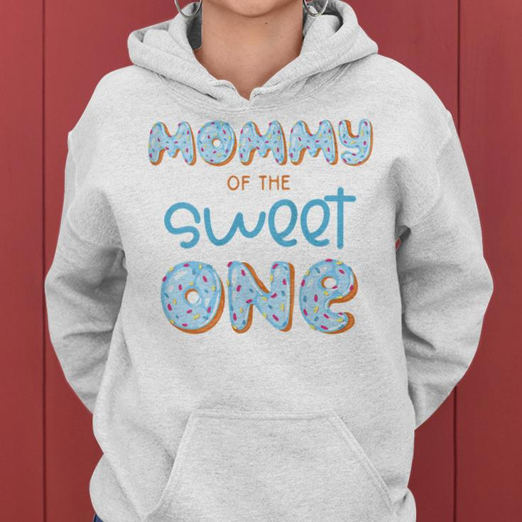 Womens Mommy Of The Sweet One Donut Boy 1St Birthday Party Mama Mom Women Hoodie