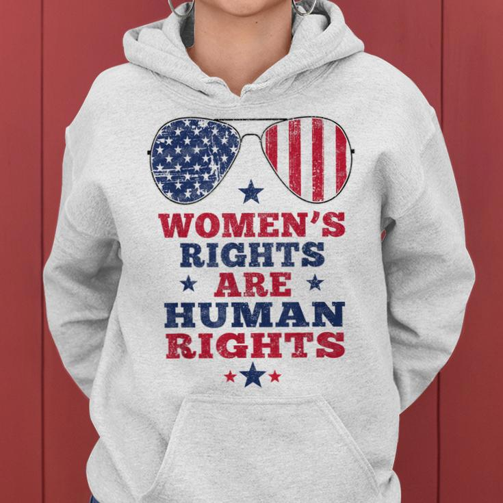 Womens Rights Are Human Rights American Flag 4Th Of July Women Hoodie