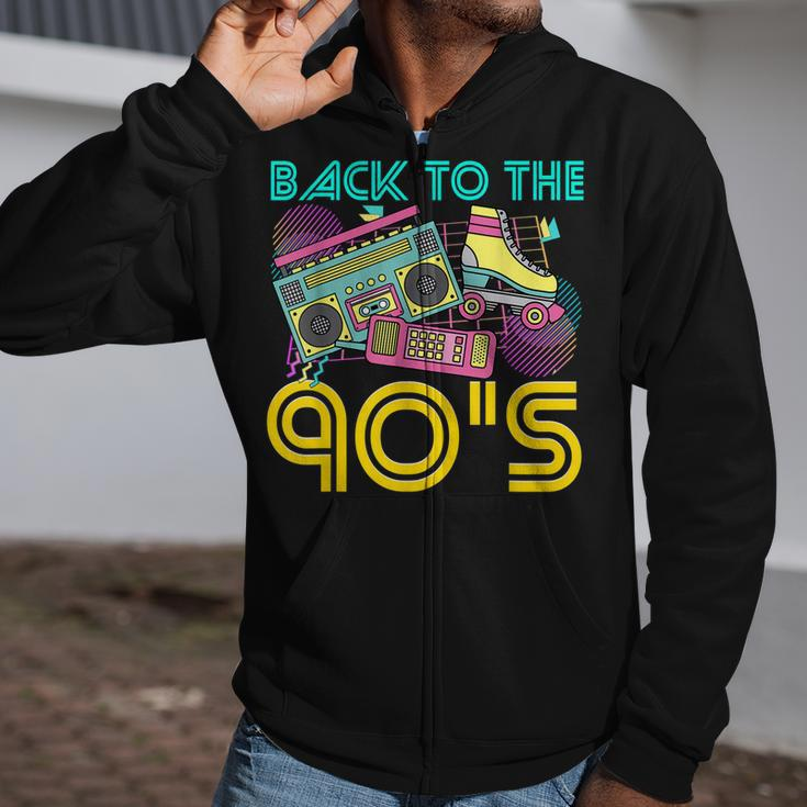 Back To The 90S Outfits For Women Retro Costume Party Zip Up Hoodie