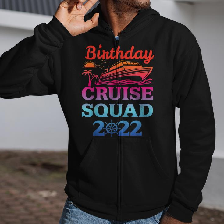 Birthday Cruise Squad Funny Birthday Cruise Ship Party Zip Up Hoodie