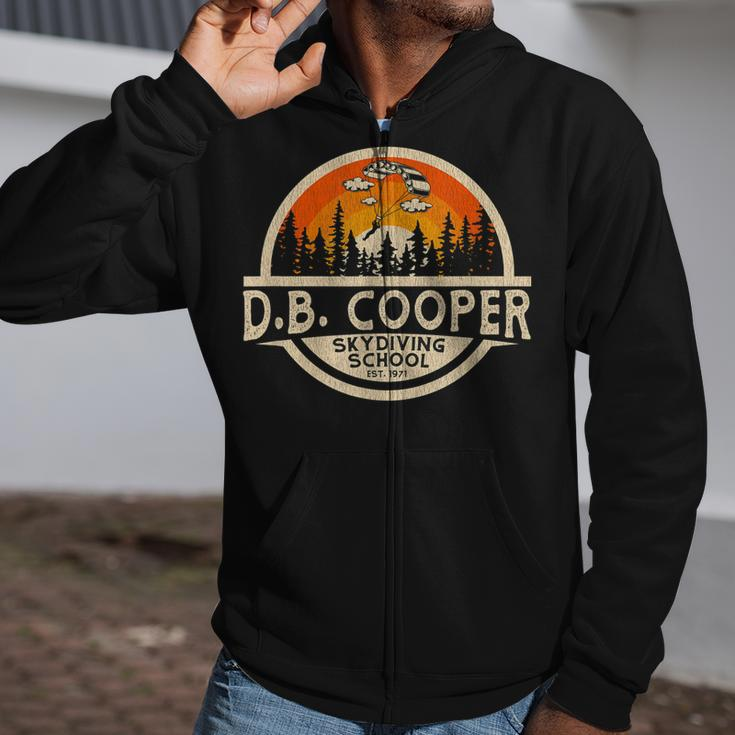 Db Cooper Skydiving School V2 Zip Up Hoodie