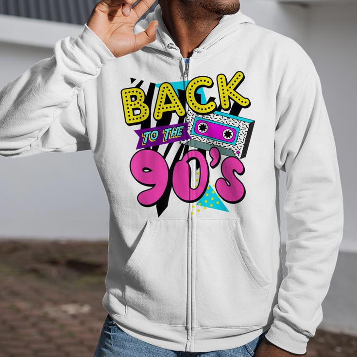 Back To The 90S Outfits For Women Retro Costume Party Zip Up Hoodie