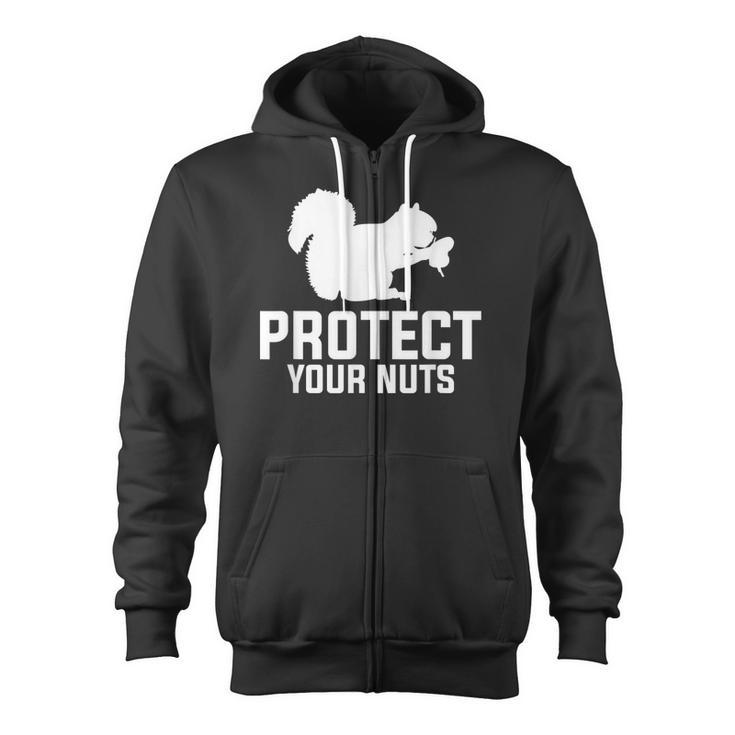 Protect Your Nuts For A Baseball Player V2 Zip Up Hoodie