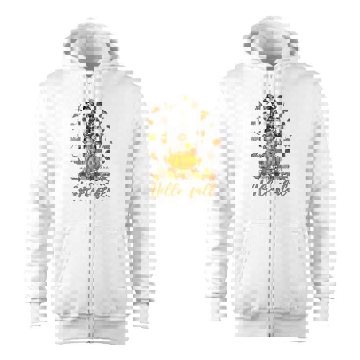 Gnomes Hello Fall Things Best Gift Zip Up Hoodie