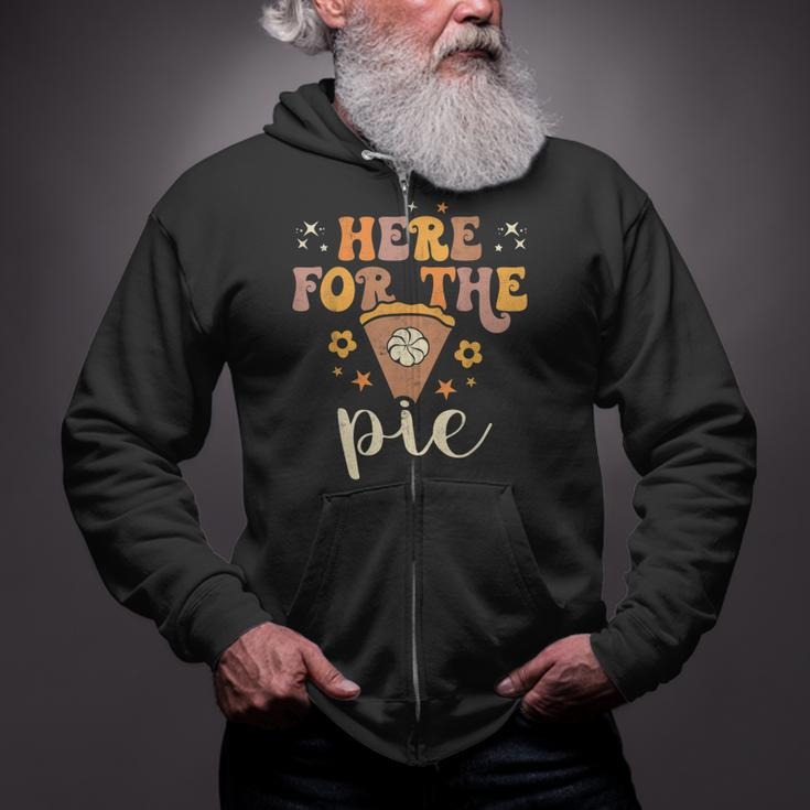 Here For The Pie Pumpkin Spice Autumn Fall Yall Thanksgiving Zip Up Hoodie