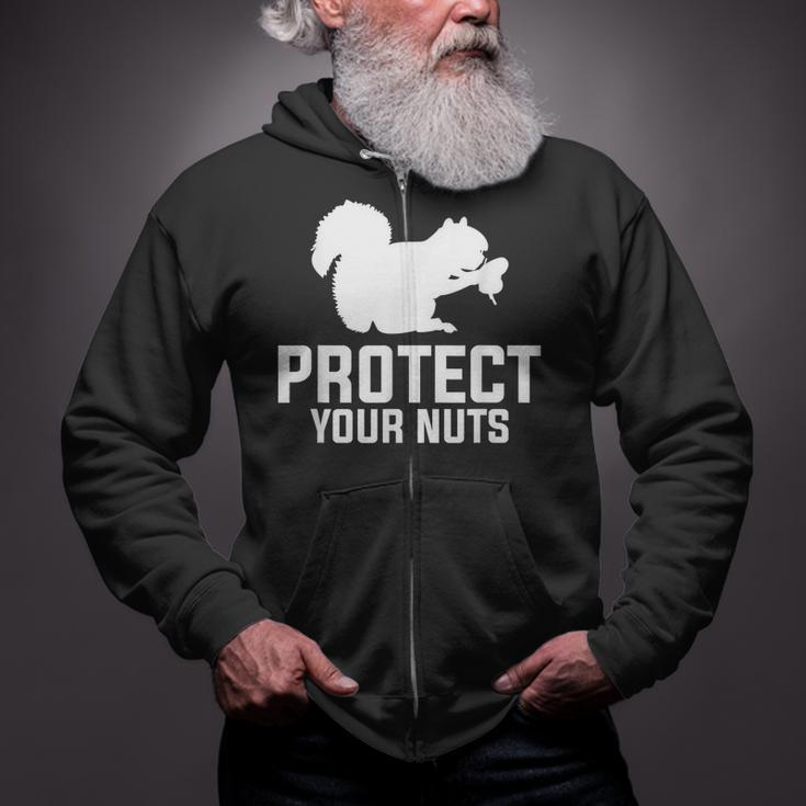 Protect Your Nuts For A Baseball Player V2 Zip Up Hoodie