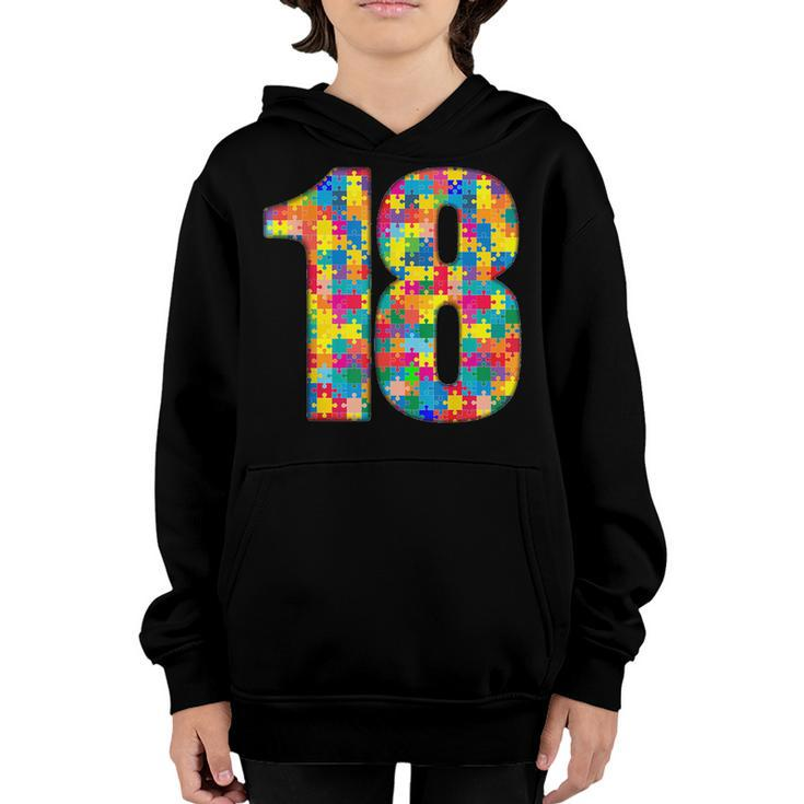 18 Years Old Gifts 18Th Birthday Autism Insert For Boy Girl  Youth Hoodie