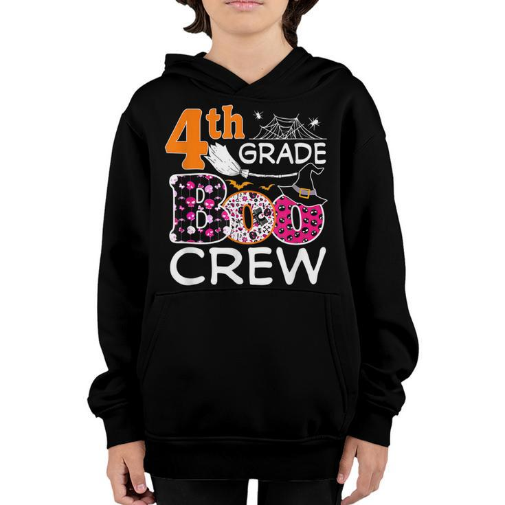 4Th Grade Boo Crew Fourth Grade Teacher Students Halloween  Youth Hoodie