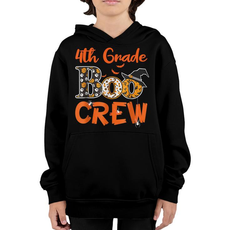 4Th Grade Boo Crew Halloween Gifts Teachers Students Costume  Youth Hoodie