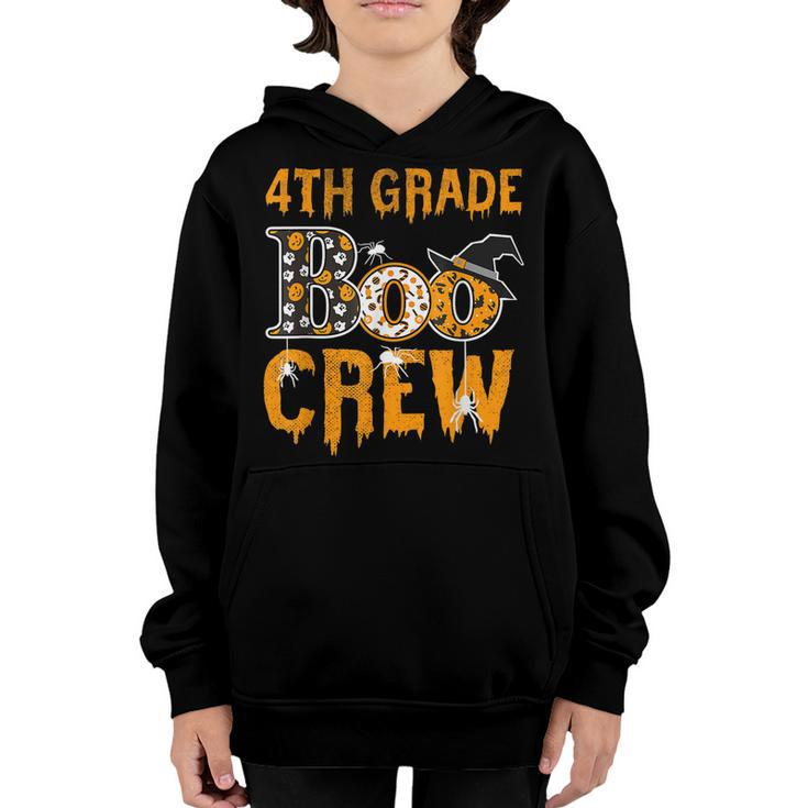 4Th Grade Teacher Boo Crew Halloween 4Th Grade Teacher  Youth Hoodie