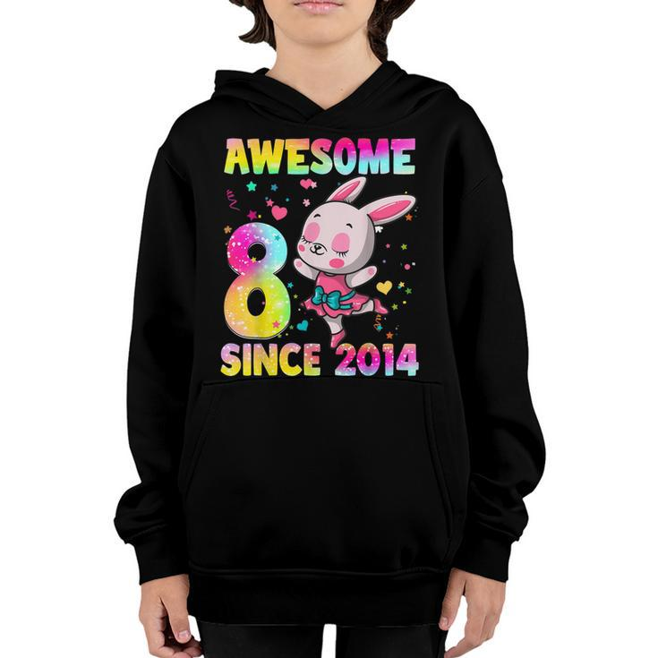 8 Year Old Gifts Girls Ns Cute Girl Rabbit 8Th Birthday  Youth Hoodie
