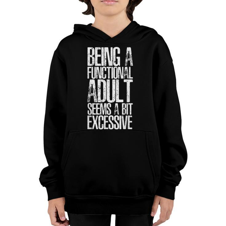 Adult-Ish Adulting | 18Th Birthday Gifts | Funny Sarcastic  Youth Hoodie