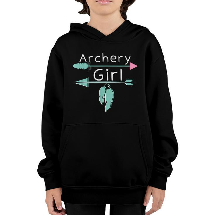 Archery Girl Funny Bow And Arrow & Archer Youth Hoodie