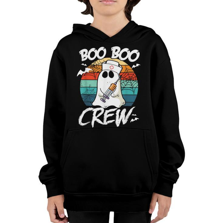 Boo Boo Crew Nurse  Funny Ghost Women Halloween Nurse  V2 Youth Hoodie