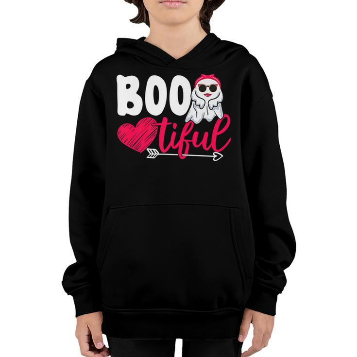 Boo-Tiful Cute Halloween Ghost Costume Boo Crew   Youth Hoodie