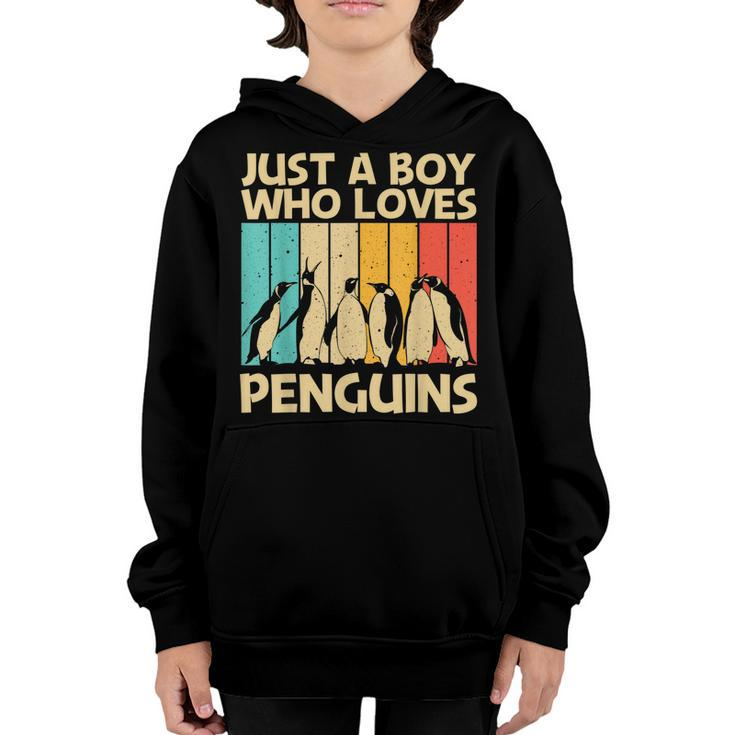 Cool Penguin Design For Boys Kids Penguin Bird Lover   Youth Hoodie