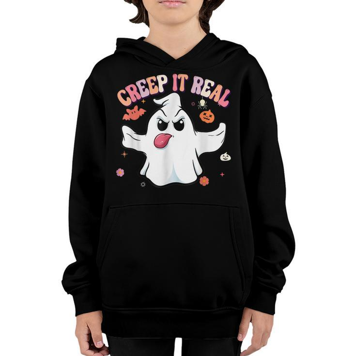 Creep It Real Ghost Kids Boys Girls Halloween Costume  Youth Hoodie