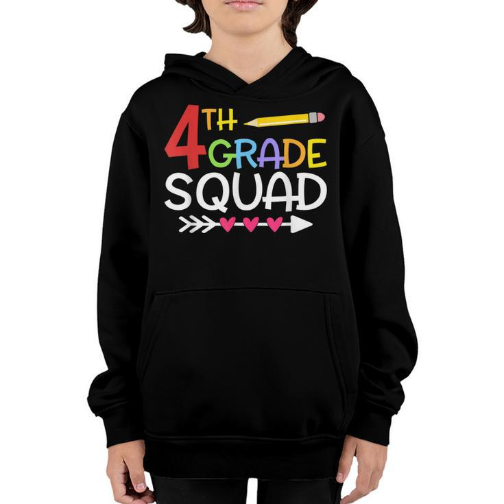 Fourth Grade Pencil Cute 4Th Grade Squad Teacher Student  Youth Hoodie