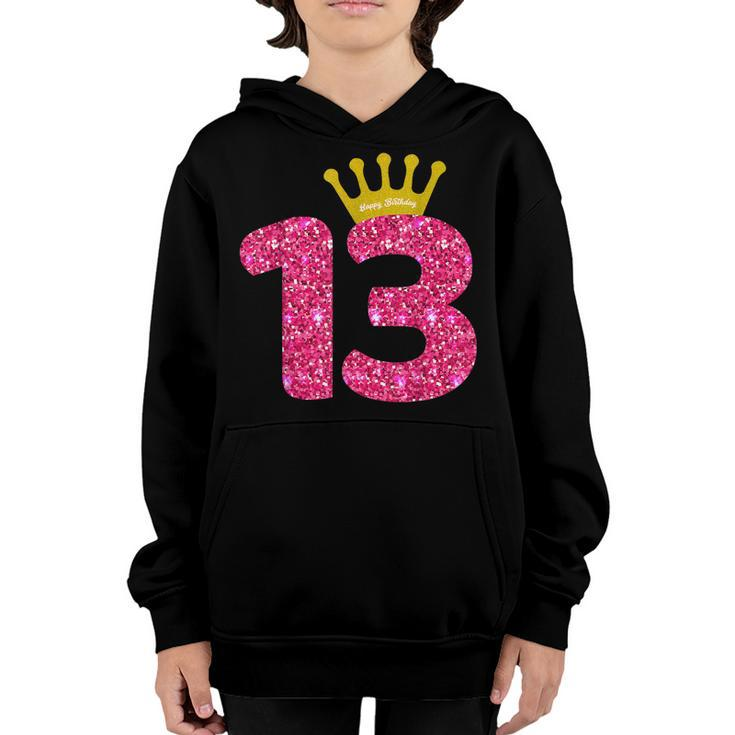 Funny 13Th Party Number 13 Year Old Girls 13Th Birthday  Youth Hoodie