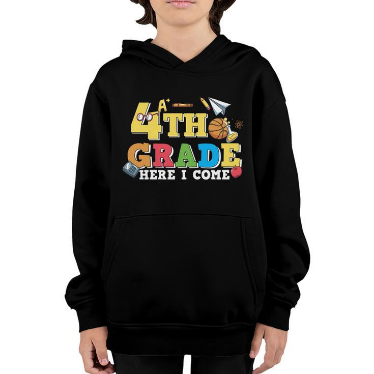 Funny 4Th Grade Here I Come Back To School Gift Youth Hoodie