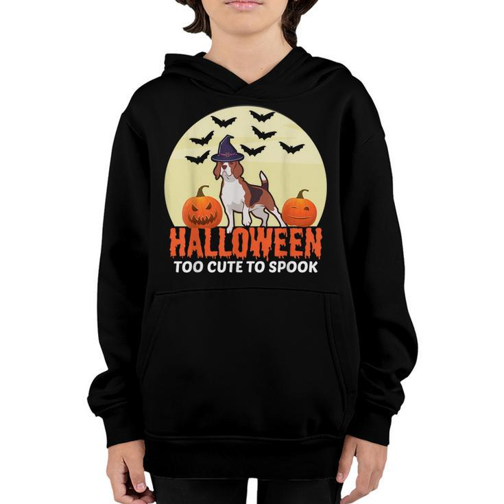 Halloween Too Cute To Spook Beagle Wizard Puppy Lover  Youth Hoodie - Thegiftio