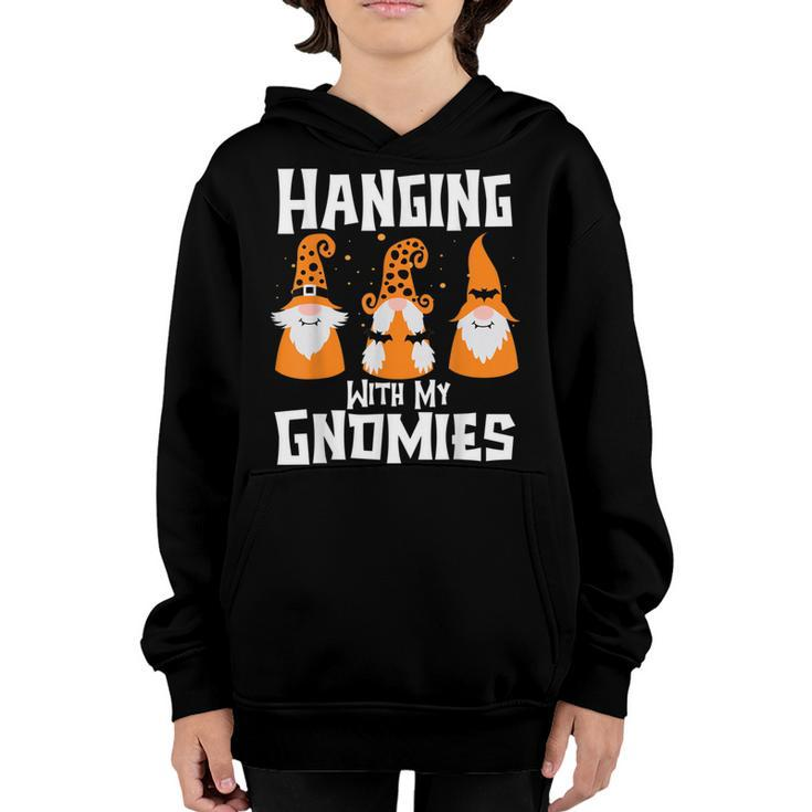 Hanging With My Gnomies Three Gnomes Halloween Costumes Boys  Youth Hoodie