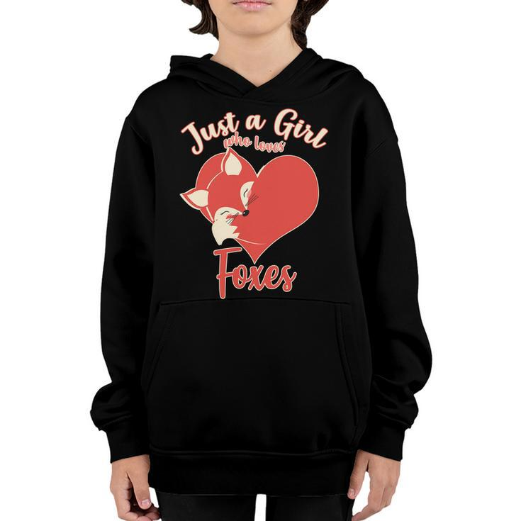 Just A Girl Who Loves Foxes Graphic Design Printed Casual Daily Basic Youth Hoodie
