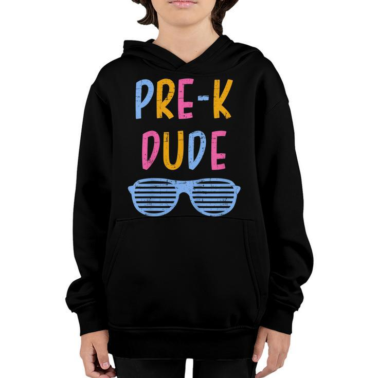Kids Pre-K Dude Back To School For First Day Of Preschool Kids Youth Hoodie