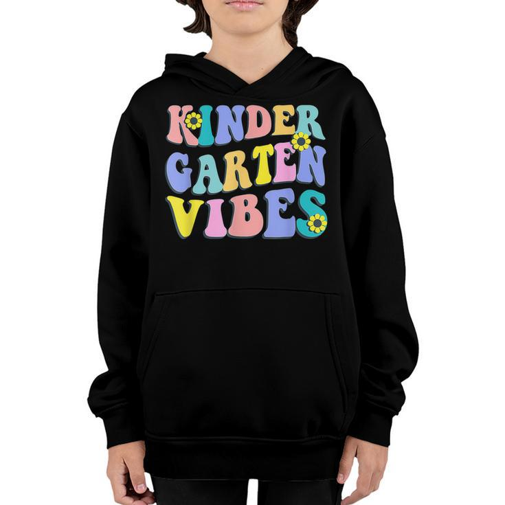 Kindergarten Vibes First Day Back To School Teacher Students  V2 Youth Hoodie