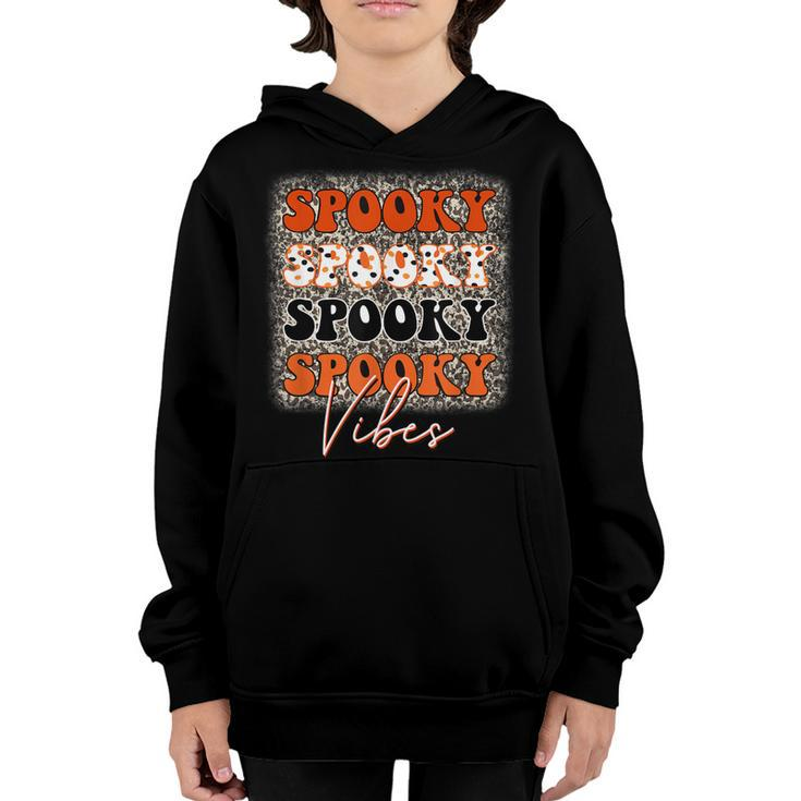 Spooky Vibes Leopard Easy Diy Halloween Costume Retro  Youth Hoodie