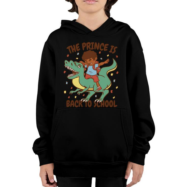 The Prince Is Back To School Dinosaur Dab Youth Hoodie