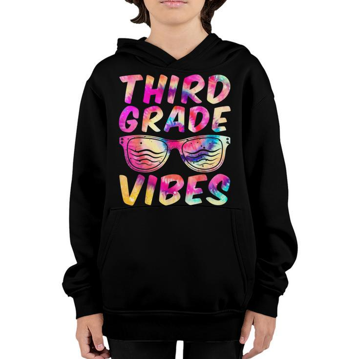 Third Grade Vibes First Day Of 3Rd Grade Kids Back To School  V2 Youth Hoodie