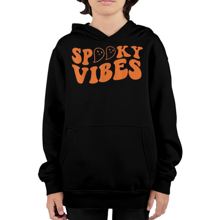 Vintage Spooky Vibes Halloween Ghost Costume Kids Men Women  Youth Hoodie