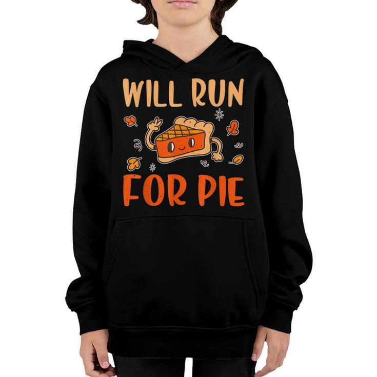Will Run For Pie Pumpkin Funny Thanksgiving  Youth Hoodie