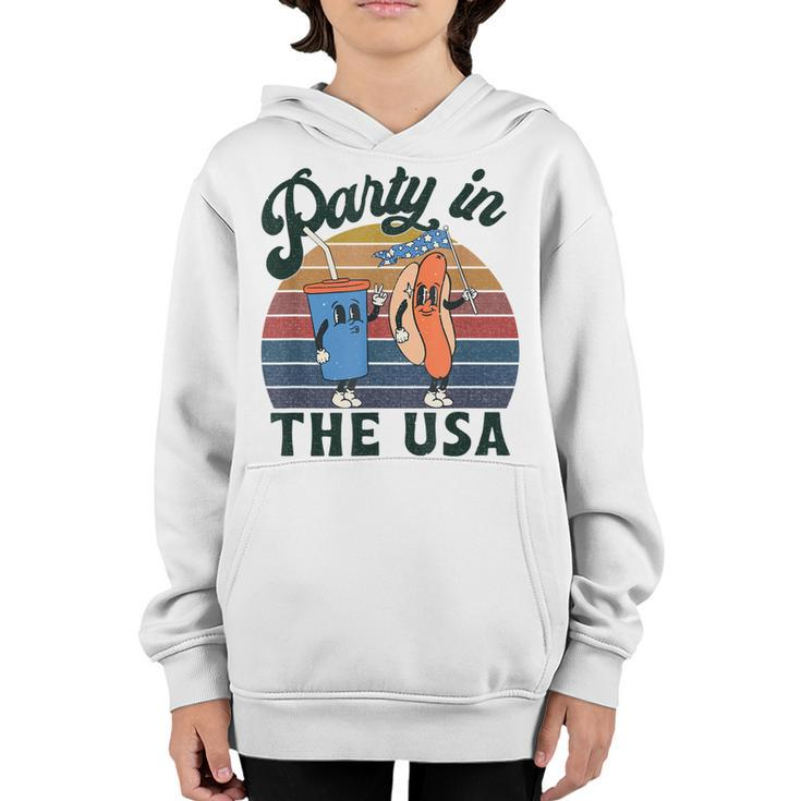 4Th Of July For Hot Dog Lover Party In The Usa Vintage  Youth Hoodie