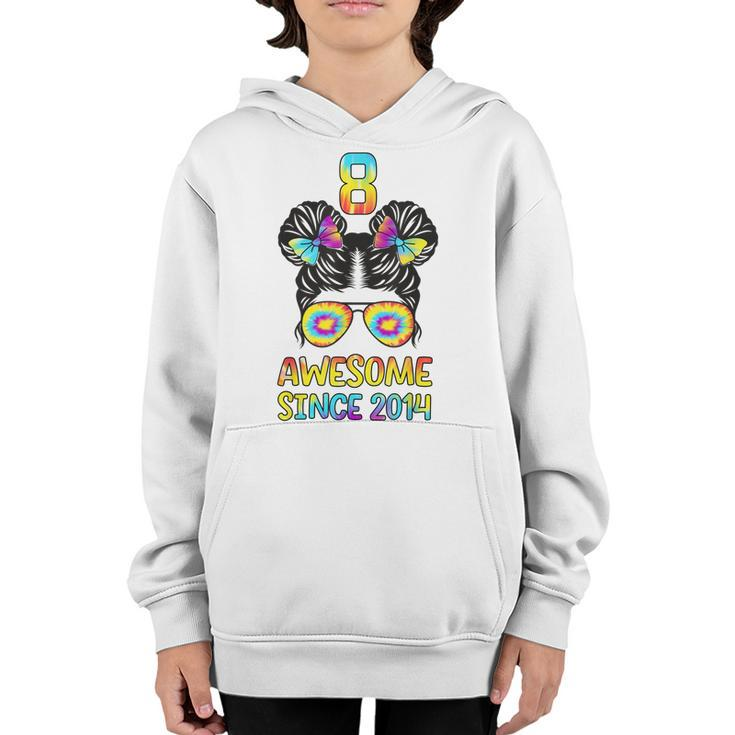 8 Year Old Awesome Since 2014 8Th Birthday Ns Girls  Youth Hoodie