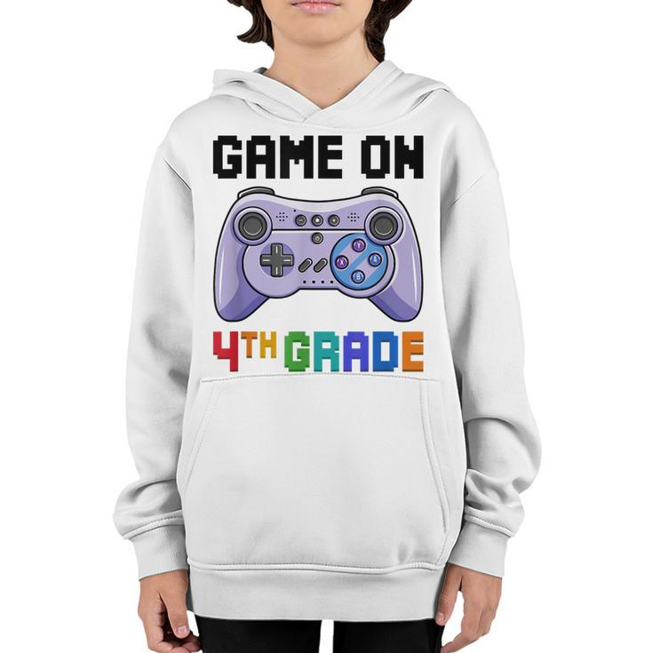 Back To School Game On 4Th Grade Gamer First Day Of School  Youth Hoodie