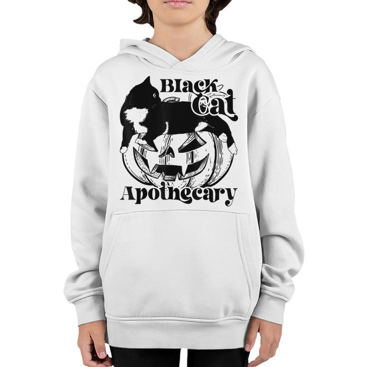 Black Cat Apothecary Cat Witch Pumpkin Halloween Costume  V2 Youth Hoodie