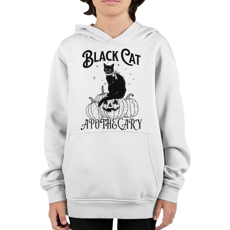 Black Cat Apothecary Pumpkin Halloween Youth Hoodie