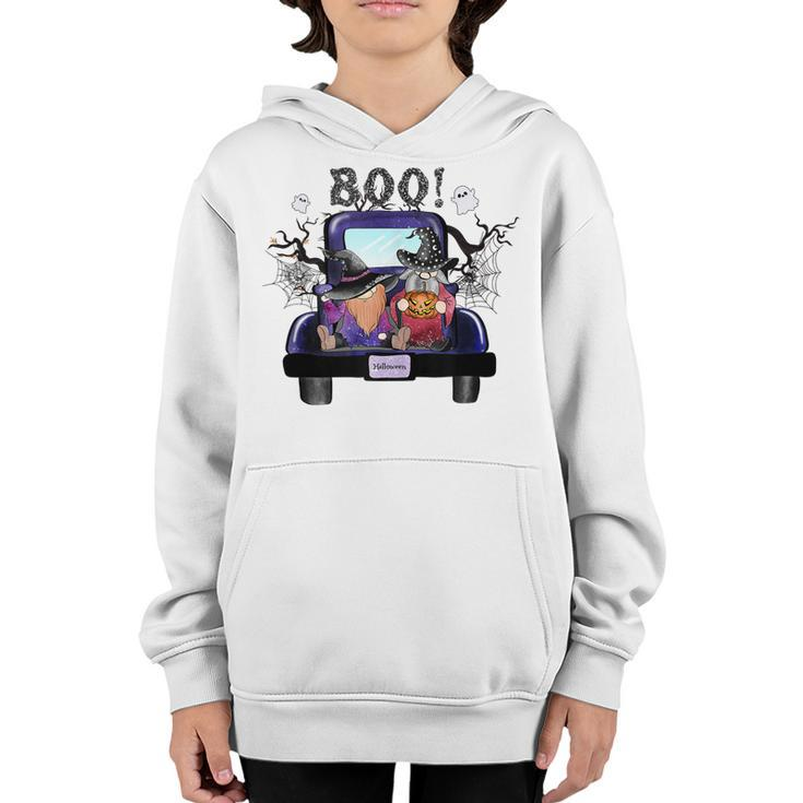 Halloween Gnomes Costume Funny Truck Spooky  Youth Hoodie