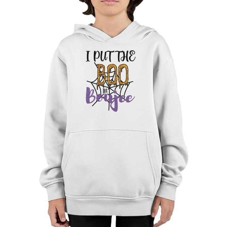 I Put The Boo In Boujee Spider Halloween Youth Hoodie