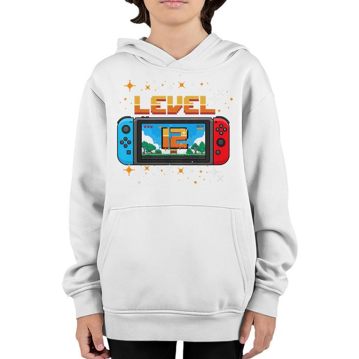 Kids 12 Year Old Level 12 Birthday Gifts Boy Video Games Gaming  Youth Hoodie