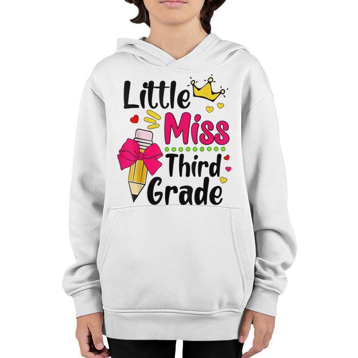 Little Miss 3Rd Grader First Day Of Hello Third Grade Girls  Youth Hoodie