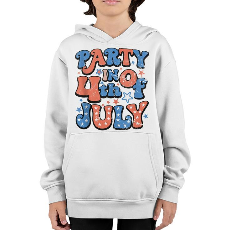 Party In The Usa Fourth Of July  4Th Of July Vintage  Youth Hoodie