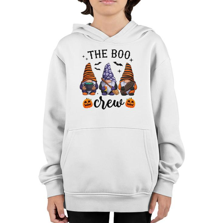 The Boo Crew Gnomes Halloween Pumpkins Youth Hoodie