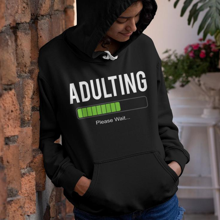 Adult 18Th Birthday Adulting For 18 Years Old Girls Boys Youth Hoodie
