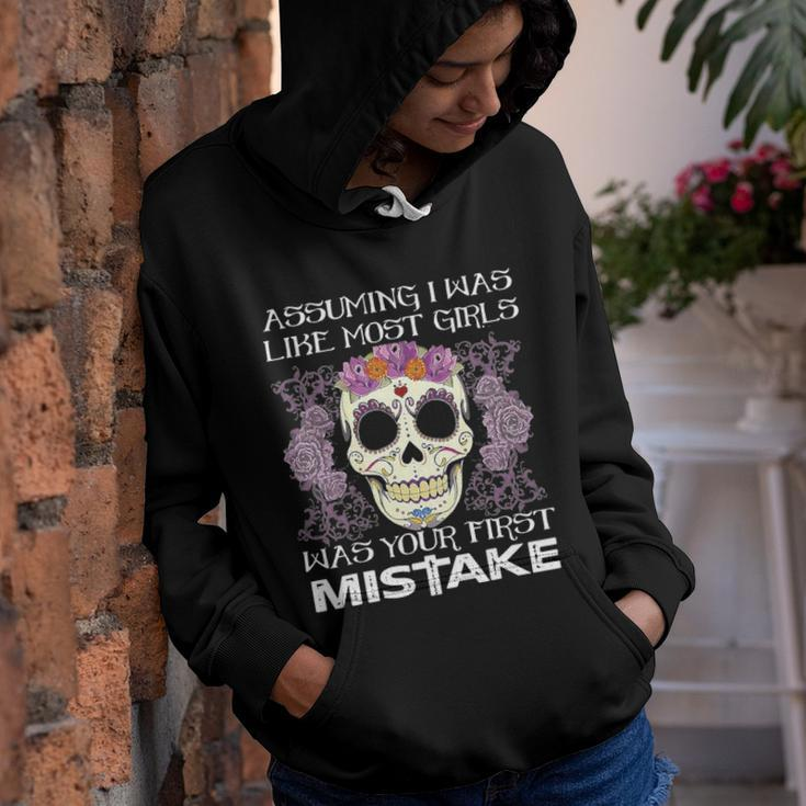 Assuming I Was Like Most Girls Skull Halloween Youth Hoodie