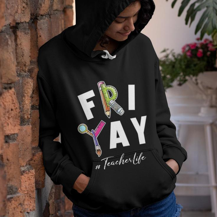 Frigiftyay Funny Teacher Life Weekend Back To School Funny Gift Meaningful Gift Youth Hoodie