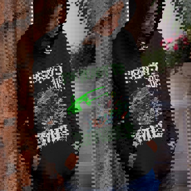 Im Ready To Crush Zombies For Kids Monster Truck Halloween Youth Hoodie