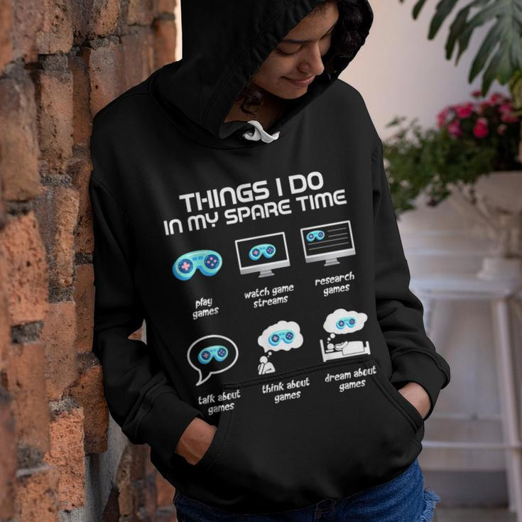 Things I Do In My Spare Time Funny Gamer Gaming Youth Hoodie